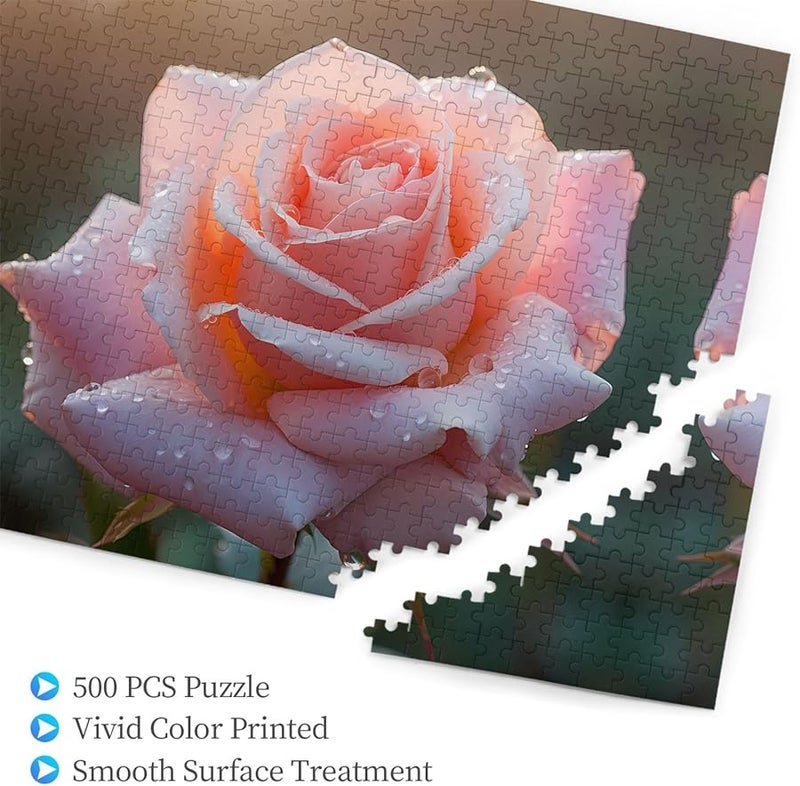 لغز الورود المزهرة 500 قطعة للكبار ديكور المنزل 20.4 × 15 بوصة - Image 2